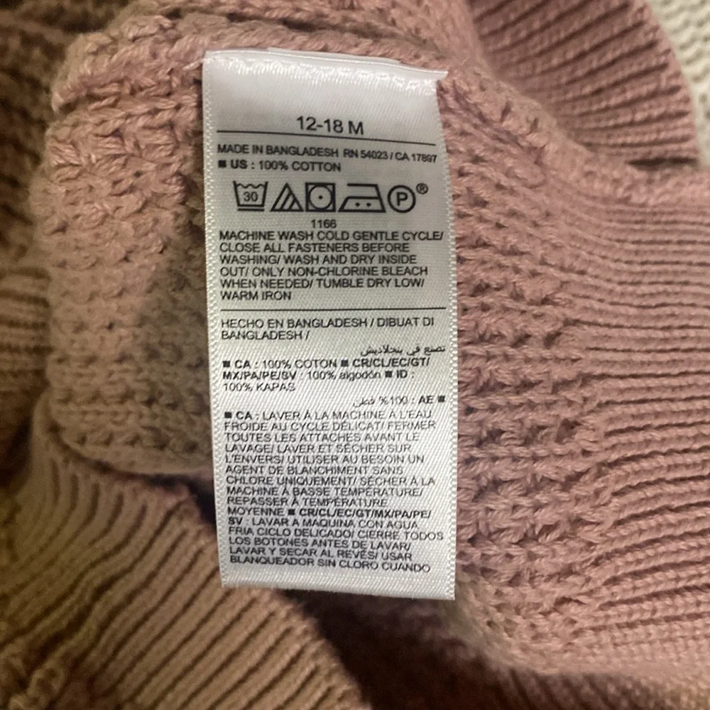 Old Navy button up sweater dusty rose color